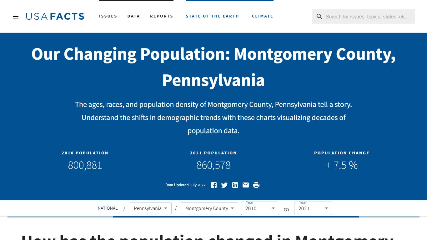 Montgomery County, PA population by year, race, & more