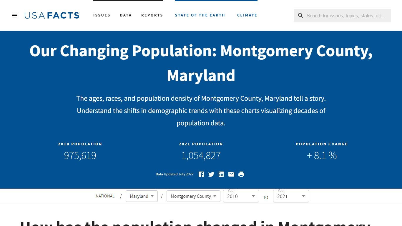 Montgomery County, MD population by year, race, & more