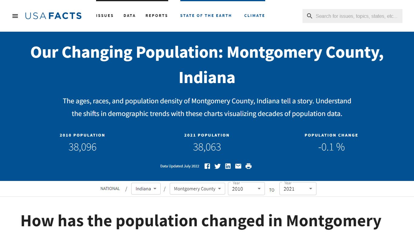 Montgomery County, IN population by year, race, & more